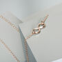 18ct Rose Gold Plated Infinity Necklace, thumbnail 1 of 3