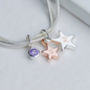 Personalised Birthstone Double Star Bracelet, thumbnail 3 of 10