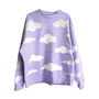Handpainted Lilac Sunset And Cloud Sweatshirt, thumbnail 4 of 4