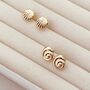 Spiral Shell Stud Earrings, thumbnail 5 of 7