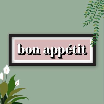 Framed Bon Appetit Print, 4 of 10