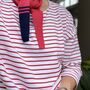 Breton Stripe Boat Neck Top, thumbnail 4 of 5