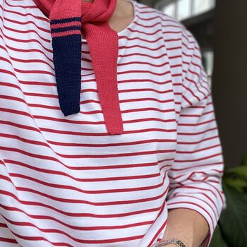 Breton Stripe Boat Neck Top, 4 of 5