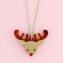 Christmas Reindeer Charm Necklace, thumbnail 3 of 5