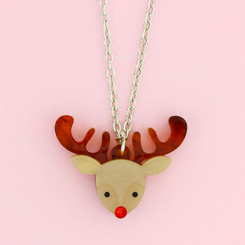 Christmas Reindeer Charm Necklace, 3 of 5