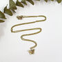 9ct Yellow Gold Butterfly Necklace, thumbnail 3 of 12