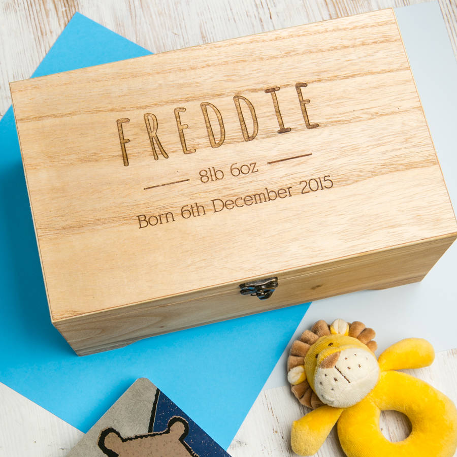 personalised baby boy keepsake box by dust and things ...