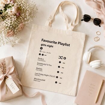 Personalised Music Playlist Tote Bag Gift, 4 of 6