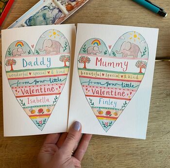 Personalised Daddy From Your Little Valentine Card, 2 of 3
