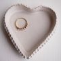Handmade White Ceramic Heart Wedding Ring Dish, thumbnail 1 of 6
