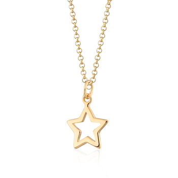 Star Charm Necklace, Sterling Silver Or Gold Plated, 12 of 12