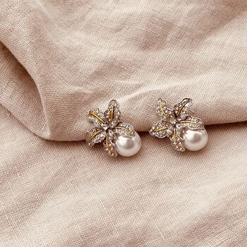 Floris Pearl Earrings, 2 of 4