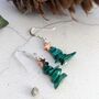 Malachite Christmas Tree Earrings, thumbnail 7 of 9