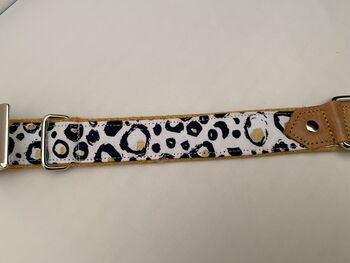 Snow Leopard Print Designer Collar, 2 of 7