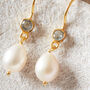 Pearl And Emerald Drop Earrings, thumbnail 9 of 11