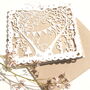 Whimsical Heart Garden Wedding Laser Cut Card, thumbnail 6 of 6
