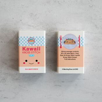 Kawaii Taco Mini Cross Stitch Kit, 6 of 8