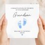 New Grandson Card, Blue Baby Boy Card, thumbnail 1 of 3