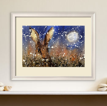 Hare Christmas Signed Print, 2 of 2