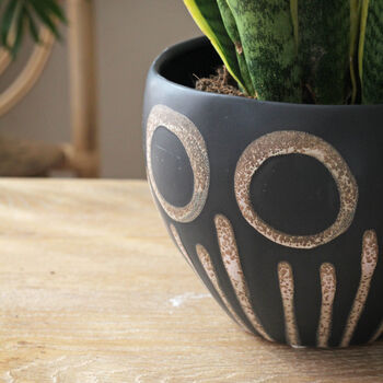 Black Tapered Plant Pot, 2 of 2