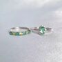 Natural Emerald Ring In Silver And Gold Vermeil Plated, thumbnail 9 of 12