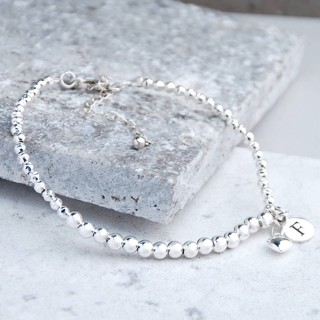 Personalised Sterling Silver Tiny Bead Bracelet By Penelopetom ...