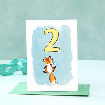 Fox Child's Birthday Choose Your Number Card, 10 of 12