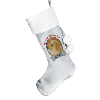 Personalised Photo Upload Christmas Stocking For Dogs, 4 of 4