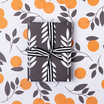 Black Leaves Wrapping Paper | Gift Wrap, 4 of 5