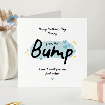Personalised Mummy To Be Mother’s Day Card From The Bump First Mother’s Day Gift, 2 of 6