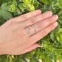 Hammered Hoop Leaf Ring In Sterling Silver, thumbnail 4 of 6