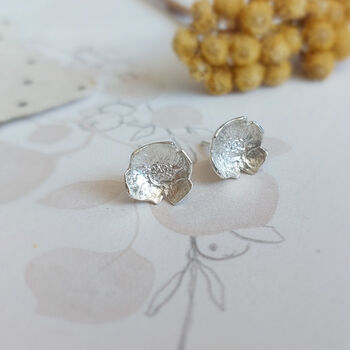 Small Daisy Earrings Sterling Silver, 2 of 9