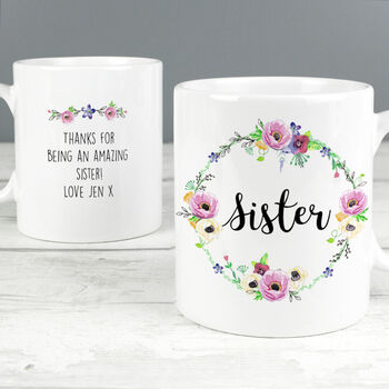 Personalised Floral Mug For The Lady's, 2 of 3