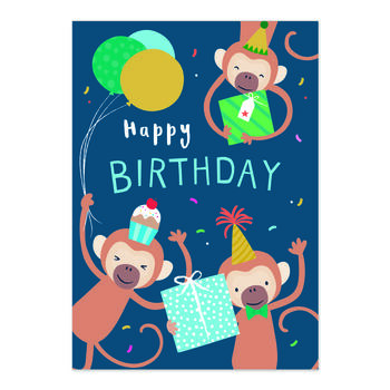 Monkey Birthday Card, 2 of 3