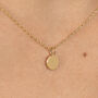 Solid 9ct Gold Personalised Disc Necklace, thumbnail 2 of 5