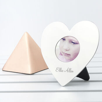 Personalised Heart Photo Frame In Silver, 4 of 5