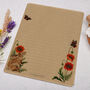 A5 Kraft Letter Writing Paper With Rabbit And Poppies, thumbnail 3 of 4