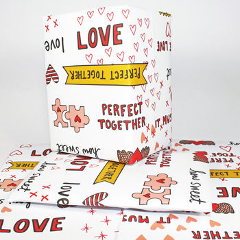 Perfect Together Romantic Wrapping Paper, 5 of 5