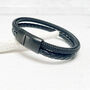 Stainless Steel And Leather Rope Mens Bracelet, thumbnail 7 of 12