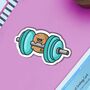 Cute Fitness Potato Vinyl Sticker, thumbnail 3 of 8