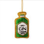 Embroidered Gin Bottle Christmas Decoration, thumbnail 3 of 5