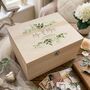 Personalised Wooden Botanical Wedding Keepsake Box, thumbnail 1 of 9