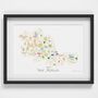 Map Of West Midlands Art Print, thumbnail 2 of 5