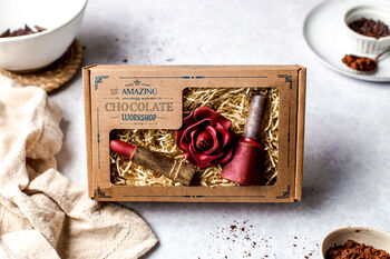 Chocolate Lipstick, Nail Varnish And Rose Gift Box, 4 of 11