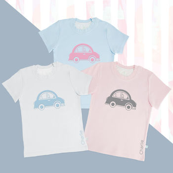 Pick N' Mix Little Car Children's T Shirt Personalised, 2 of 10