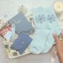 Christmas Gift For Her – Luxury Pink Set With Notebook, Purse, Keyring And Festive Socks, thumbnail 9 of 10