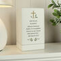 Personalised Memorial Cross Small Wooden Urn, thumbnail 3 of 3