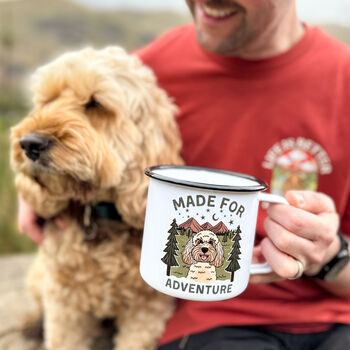 Personalised Enamel Made For Adventure Mug With Lid, 4 of 12