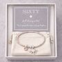 60th Birthday Star Charm Stretch Bracelet, thumbnail 4 of 5