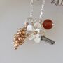 Woodland Cluster Necklace, Silver And Rose Gold Plated, thumbnail 3 of 5